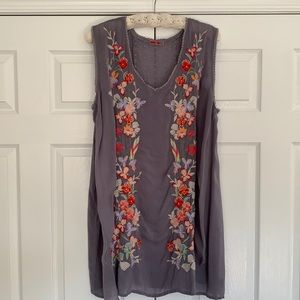 Johnny Was tunic/dress gray